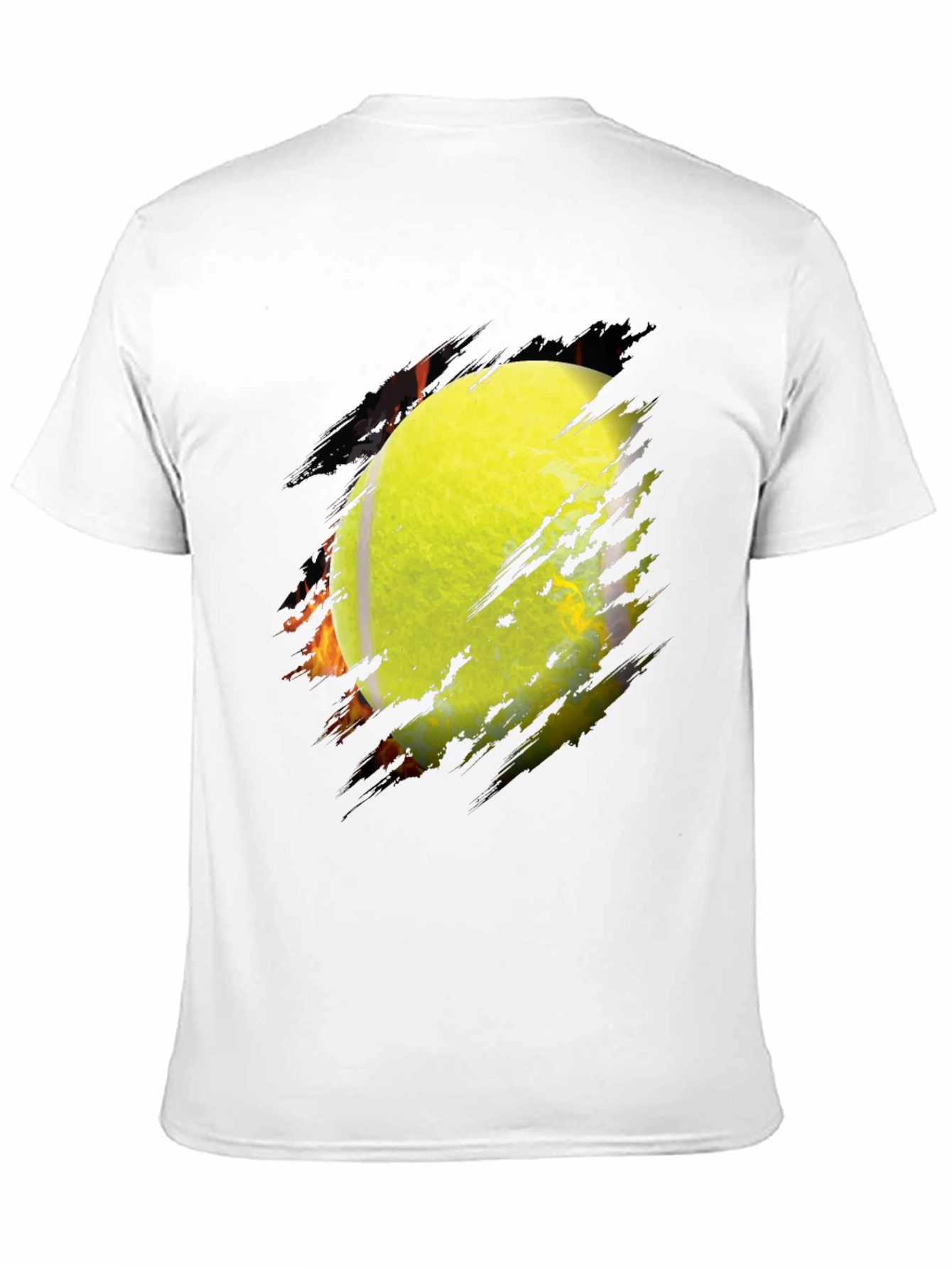 Fiery Tennis Ball Graphic Tee
