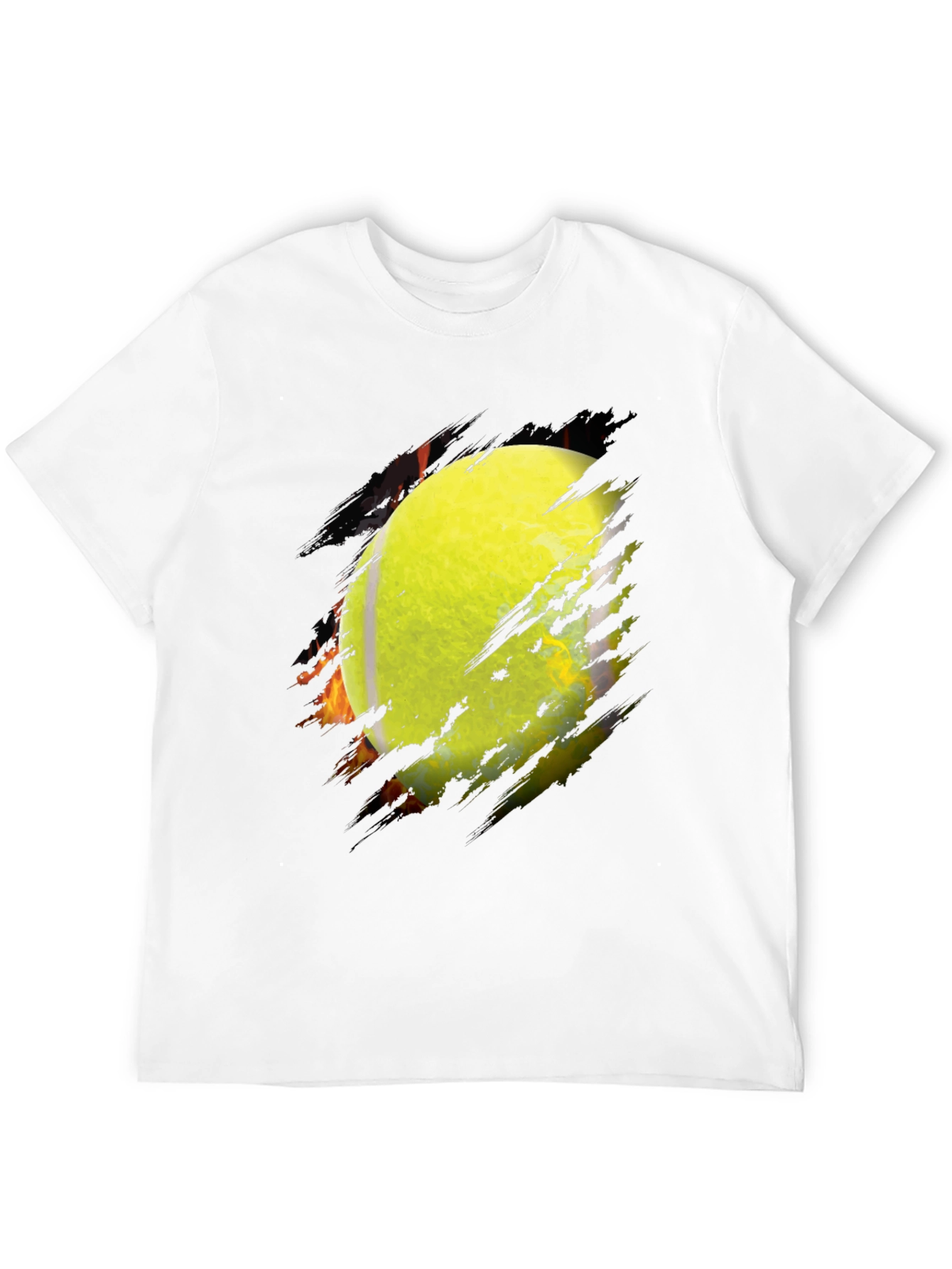 Fiery Tennis Ball Graphic Tee