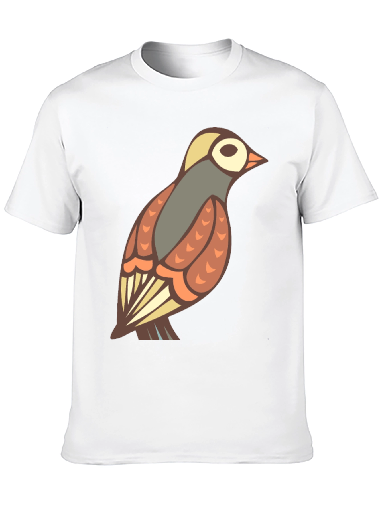 Bird Graphic Print Black T-Shirt
