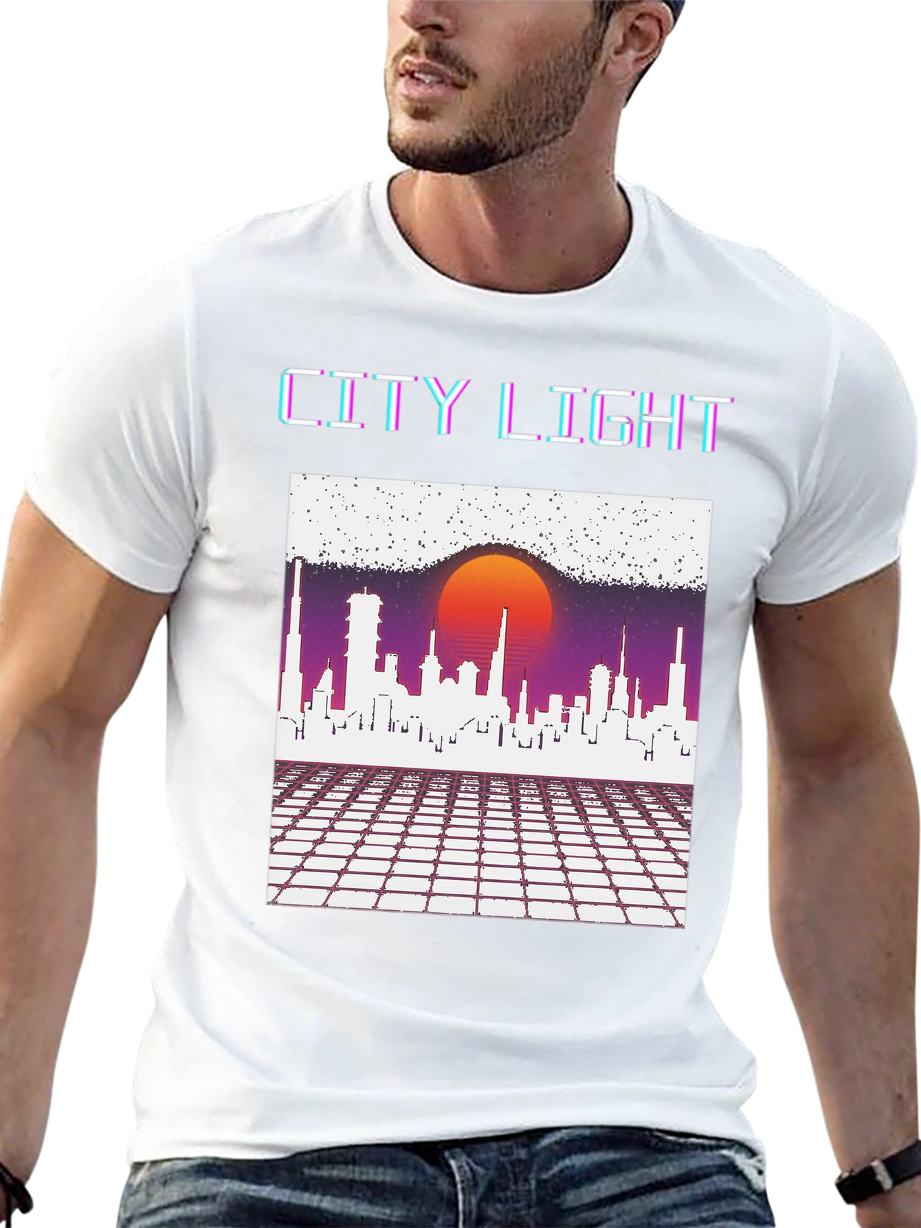 Retro City Light Graphic Tee