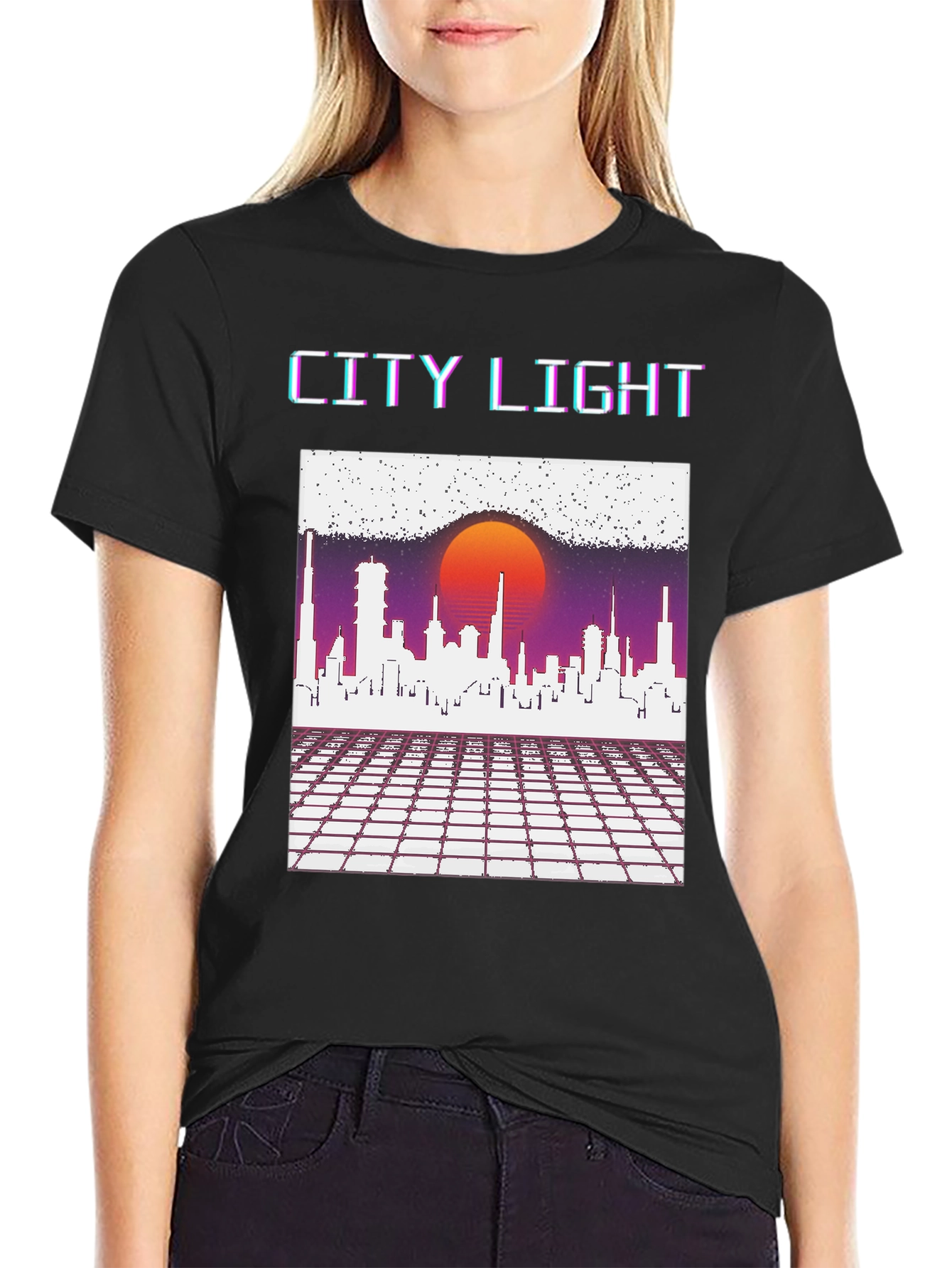 Retro City Light Graphic Tee