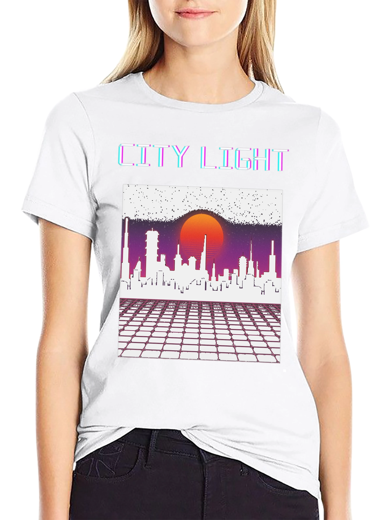 Retro City Light Graphic Tee