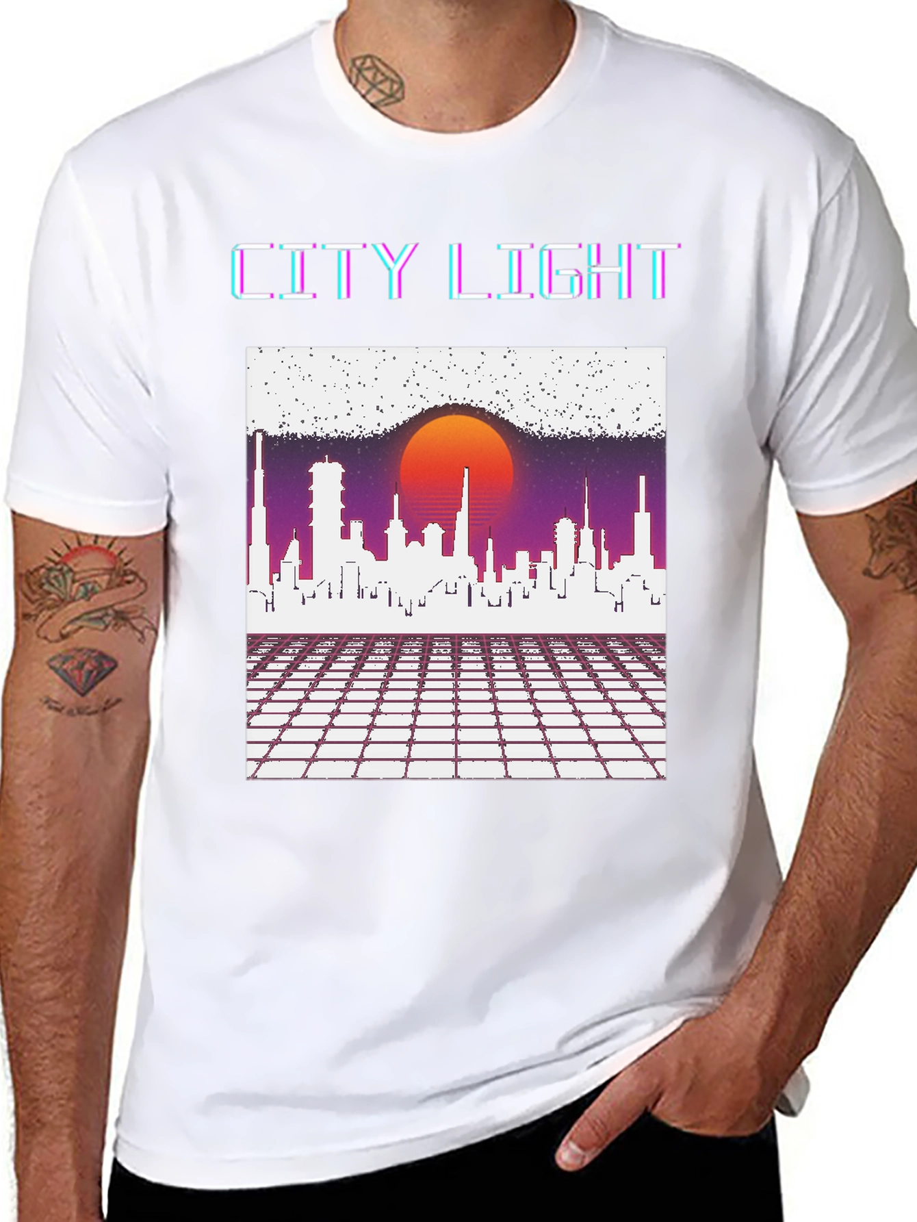 Retro City Light Graphic Tee