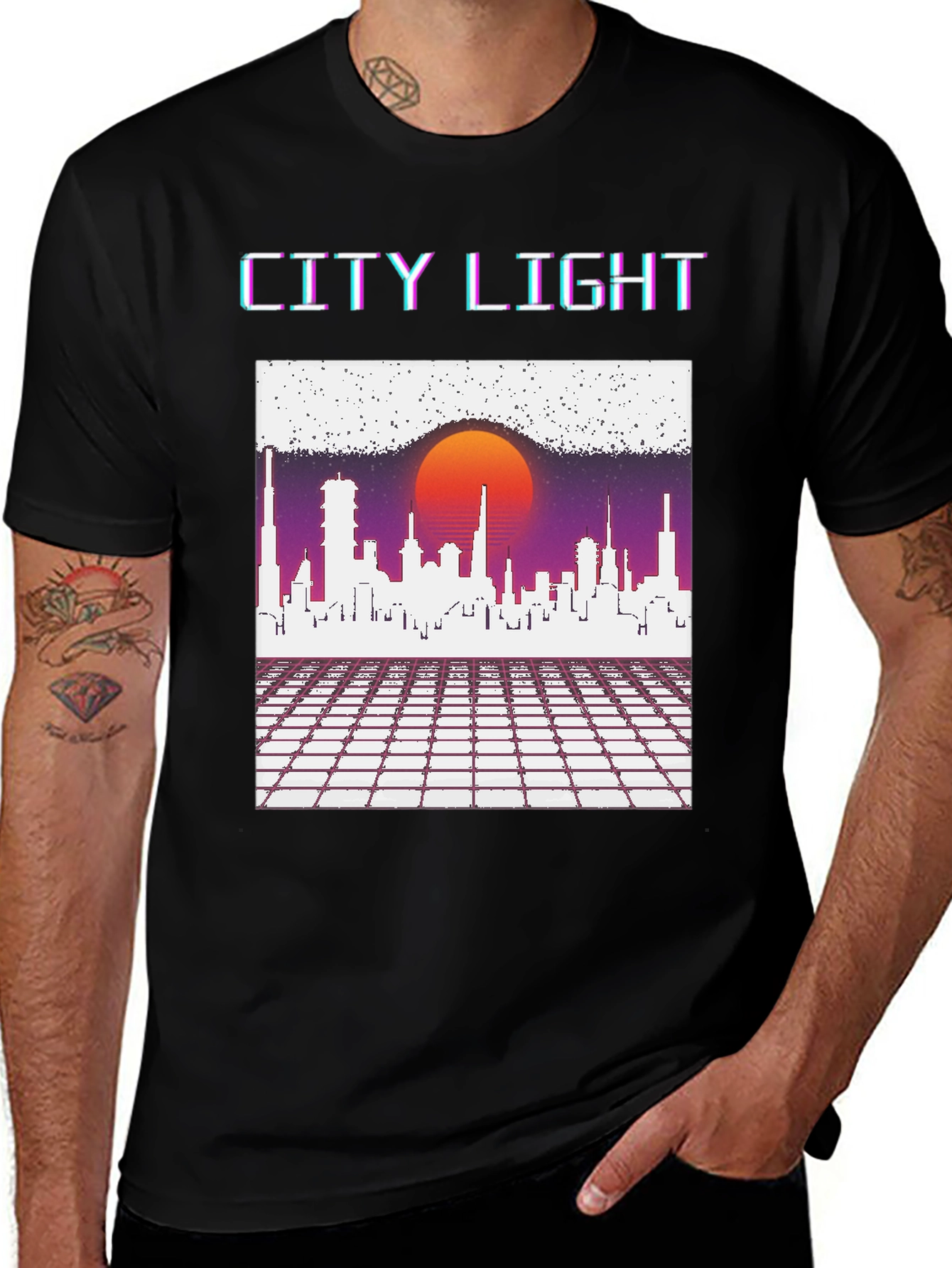 Retro City Light Graphic Tee