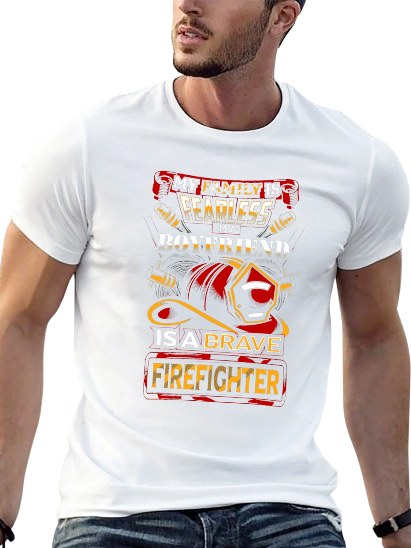 Fearless Firefighter Boyfriend Graphic Tee