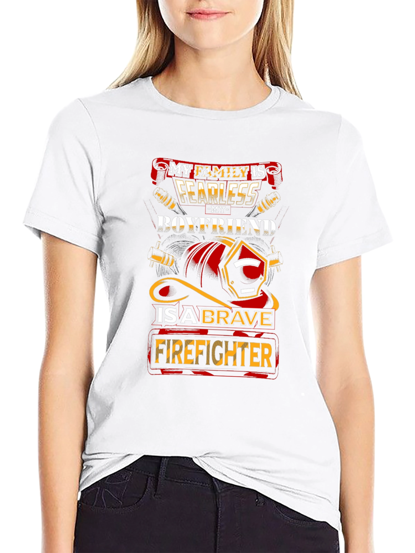 Fearless Firefighter Boyfriend Graphic Tee