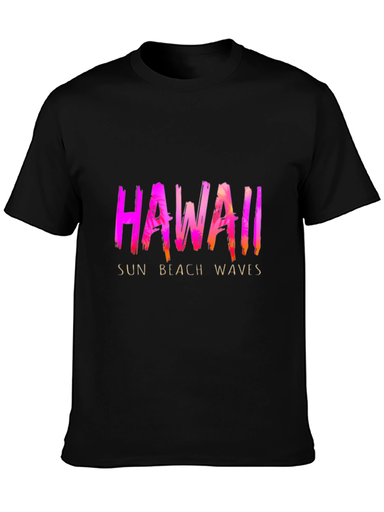 Hawaii Sun Beach Waves Graphic T-Shirt