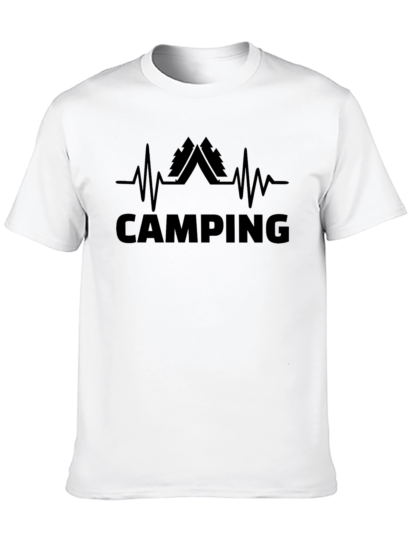 Camping Heartbeat Graphic T-Shirt