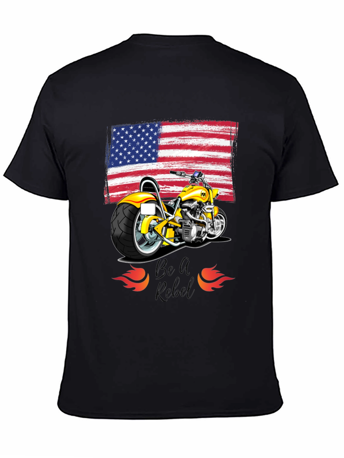 American Flag Motorcycle Graphic Tee
