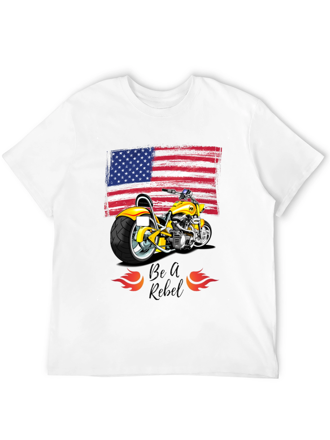 American Flag Motorcycle Graphic Tee