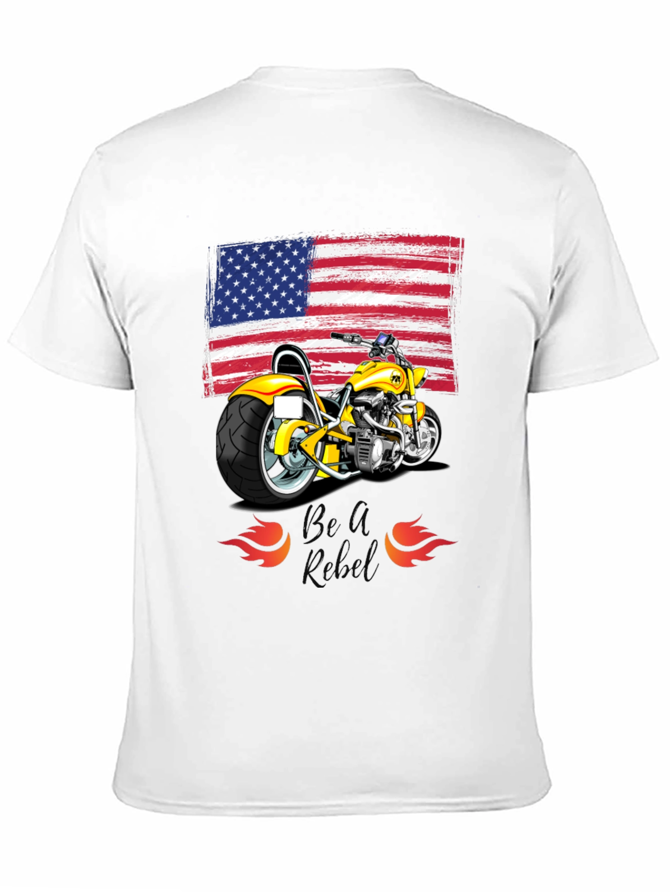 American Flag Motorcycle Graphic Tee