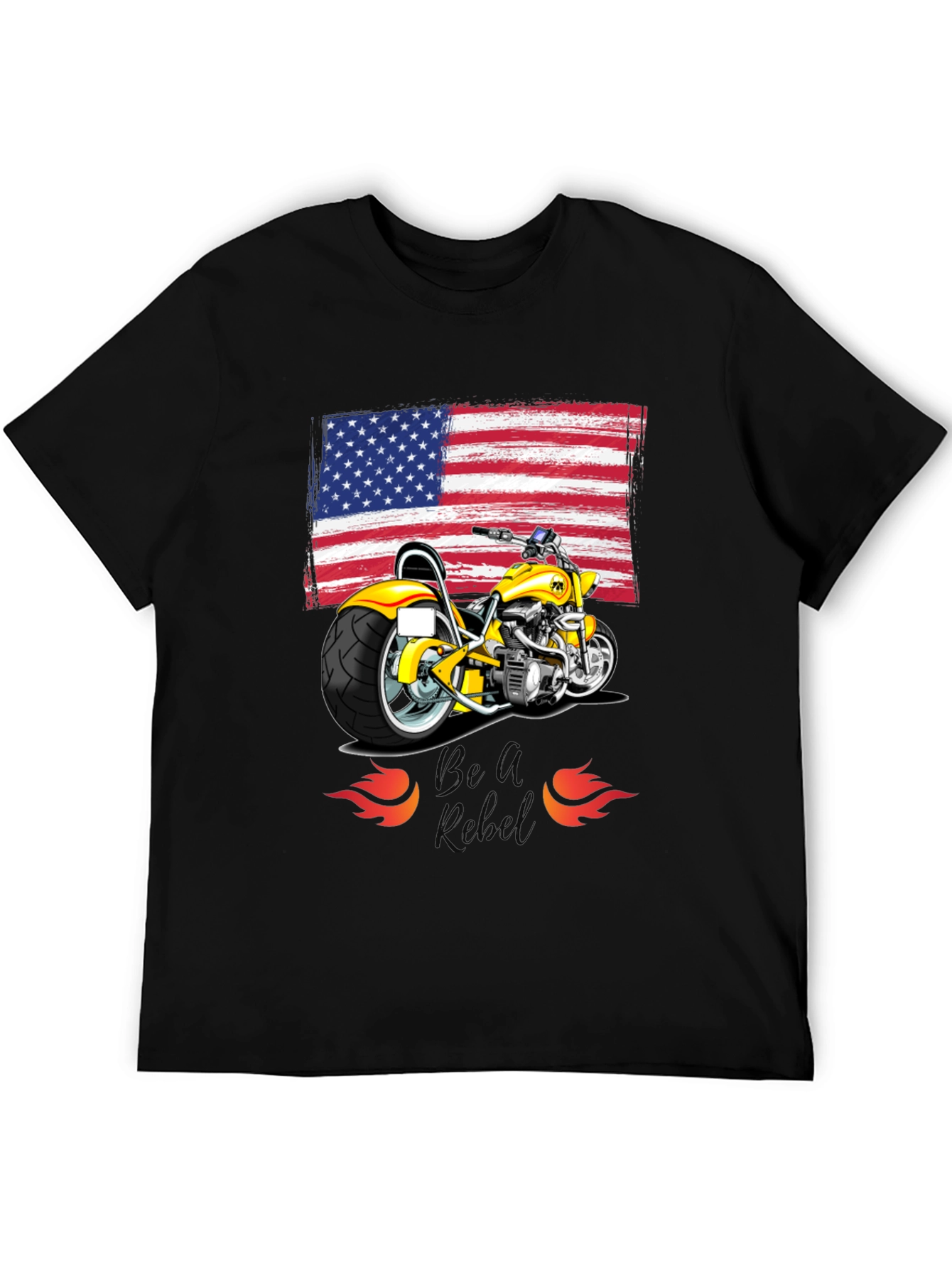 American Flag Motorcycle Graphic Tee