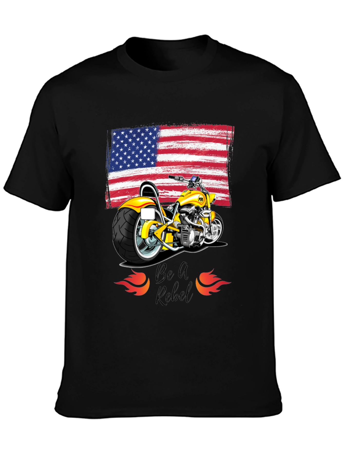 American Flag Motorcycle Graphic Tee