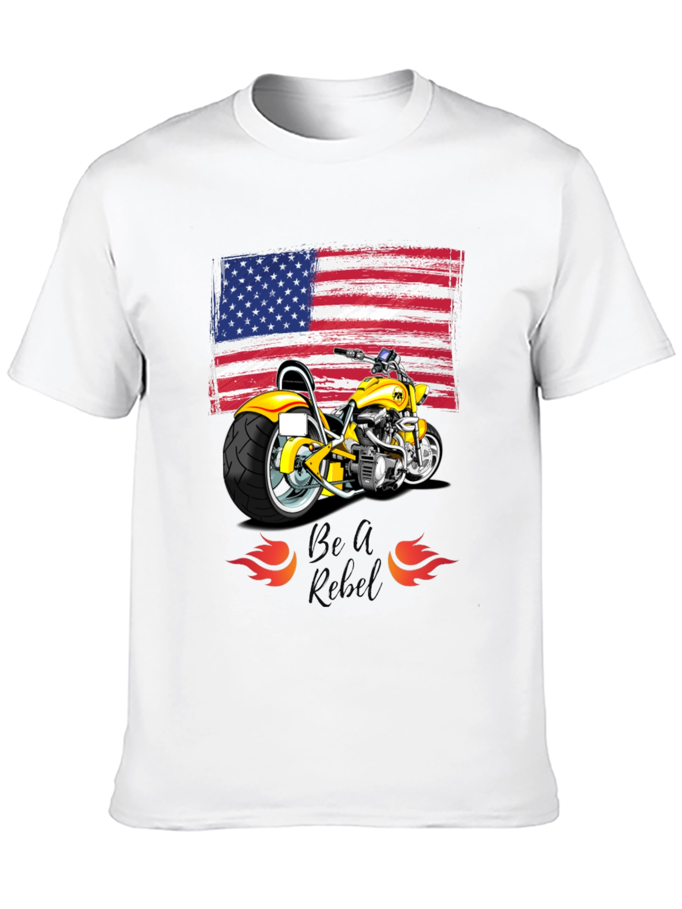 American Flag Motorcycle Graphic Tee