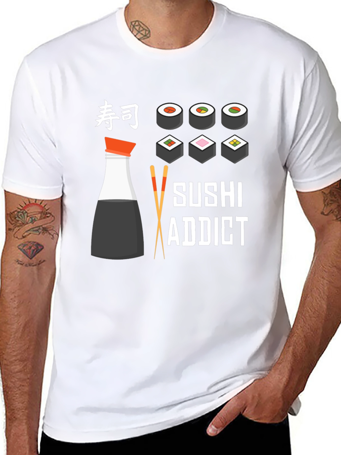 Sushi Addict T-Shirt - Funny Japanese Food Tee