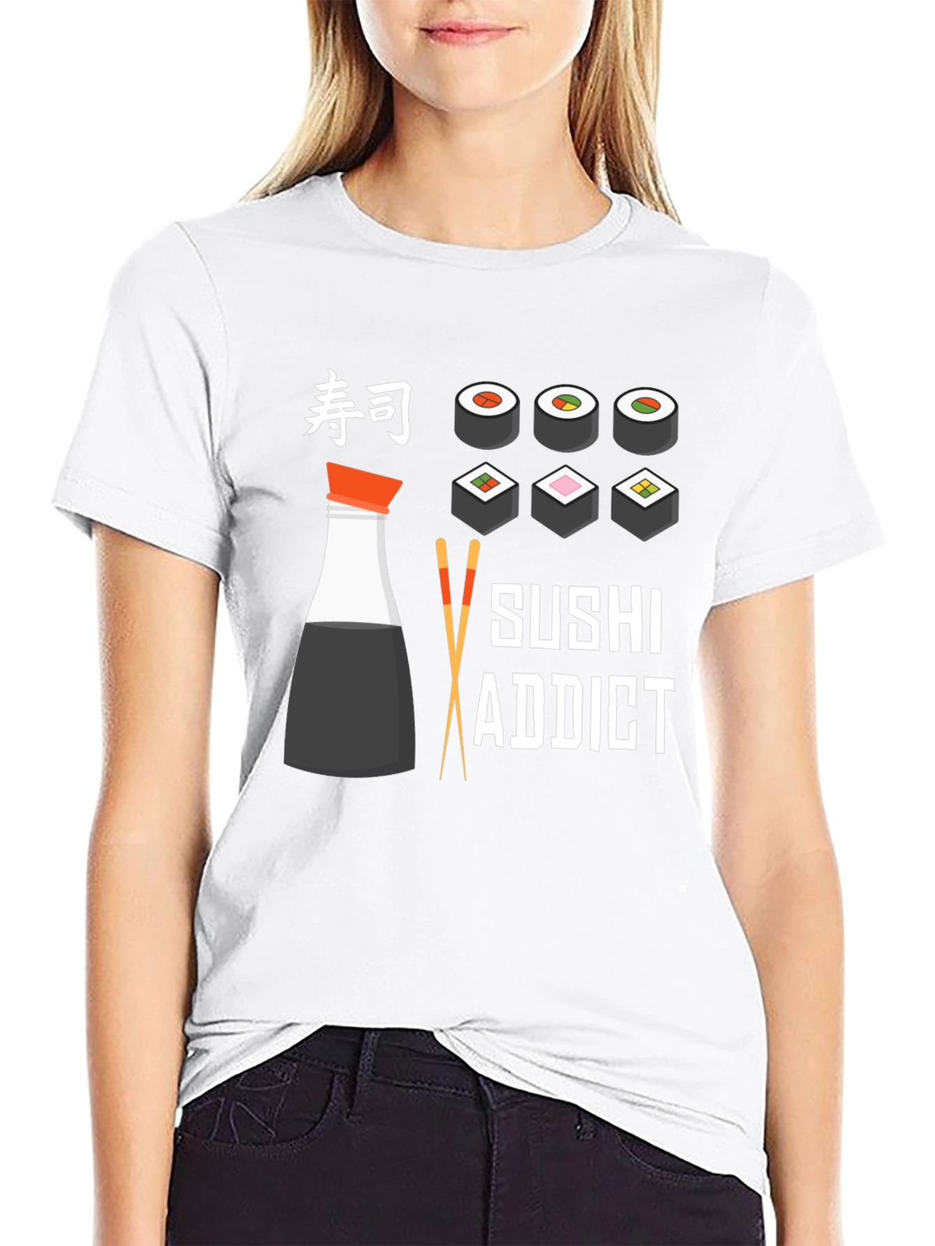 Sushi Addict T-Shirt - Funny Japanese Food Tee