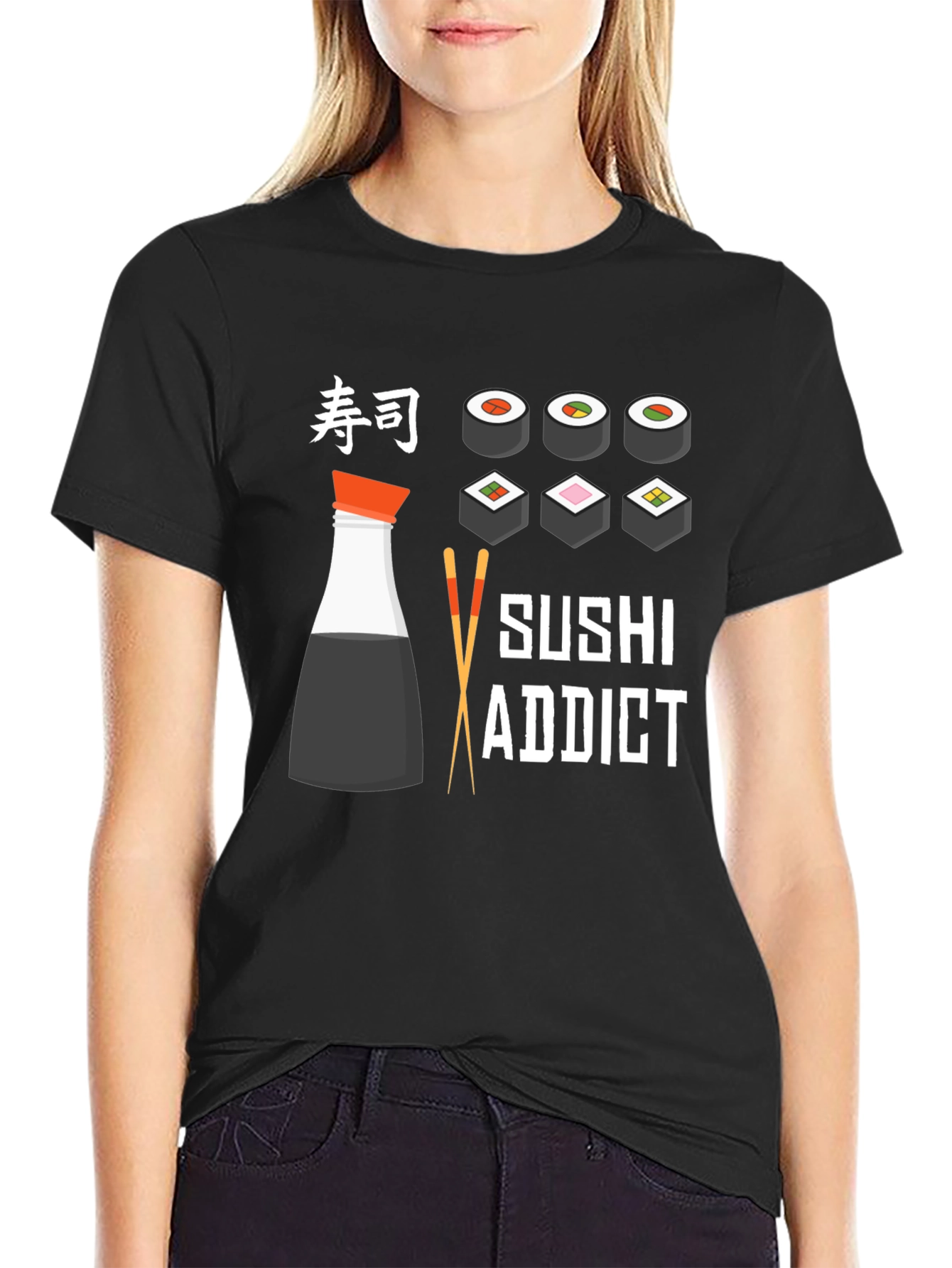 Sushi Addict T-Shirt - Funny Japanese Food Tee