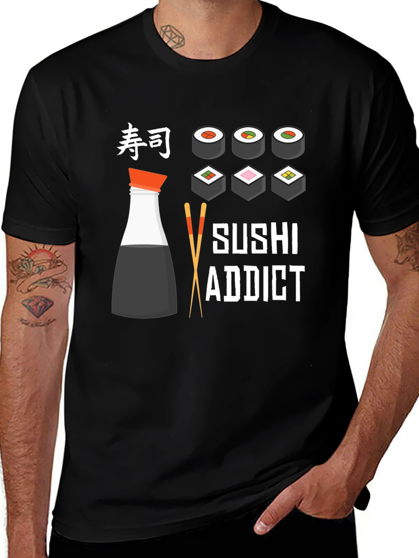 Sushi Addict T-Shirt - Funny Japanese Food Tee
