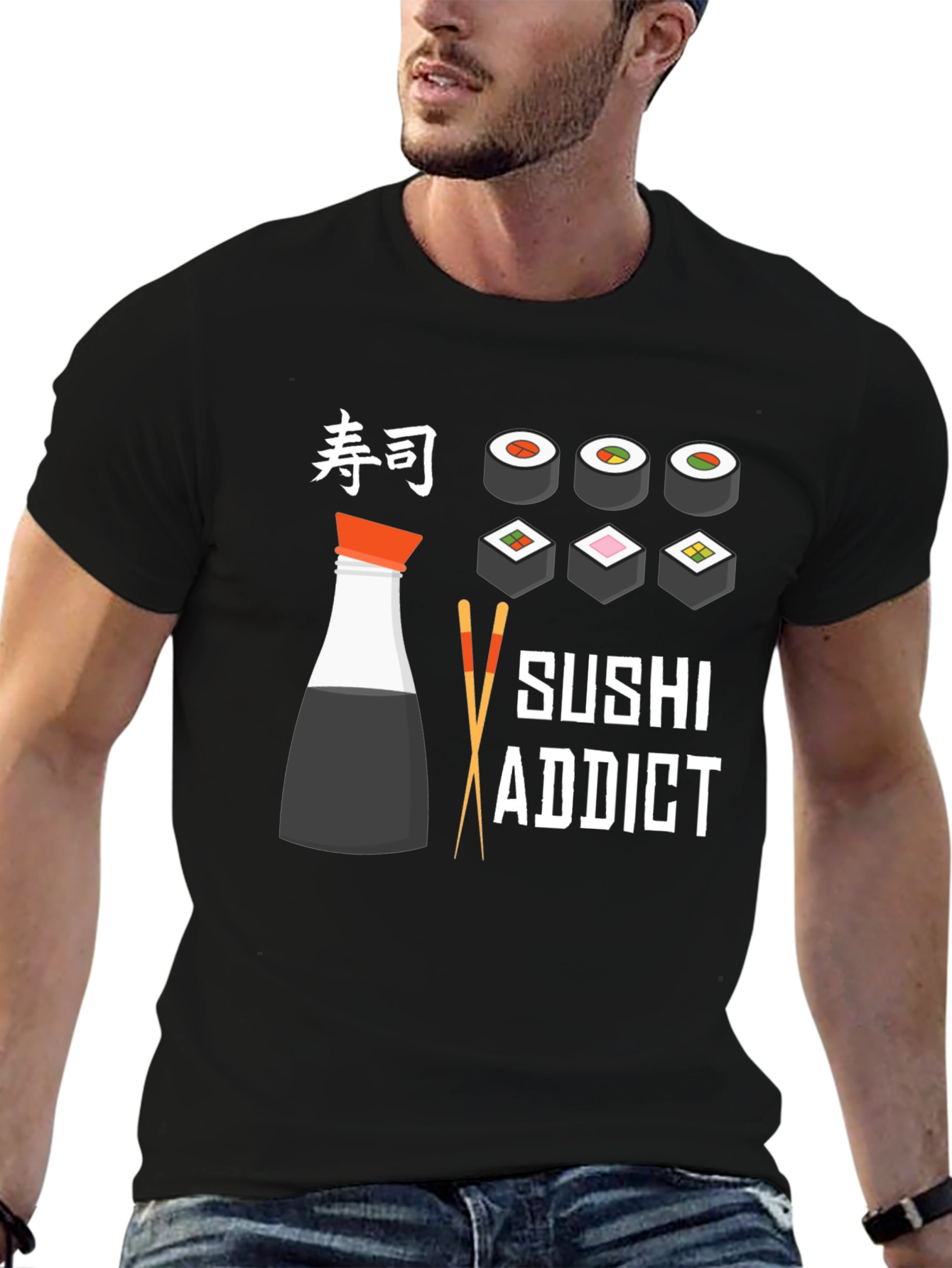 Sushi Addict T-Shirt - Funny Japanese Food Tee