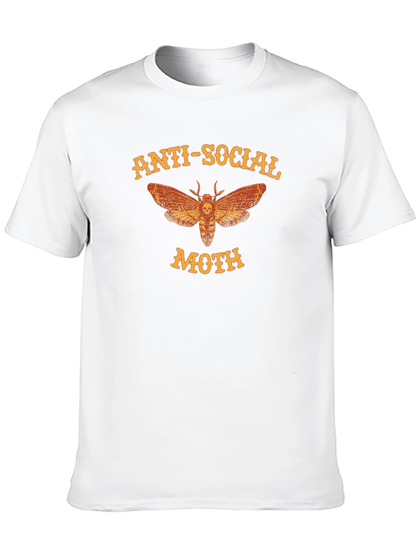 Anti-Social Moth Graphic T-Shirt - Black