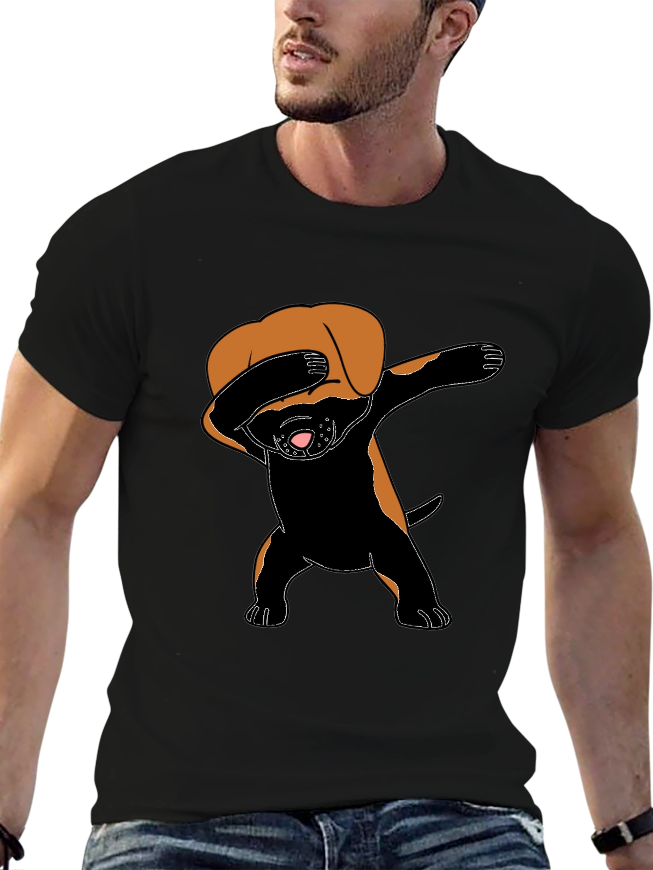 Dabbing Dog Graphic Tee - Trendy & Fun!