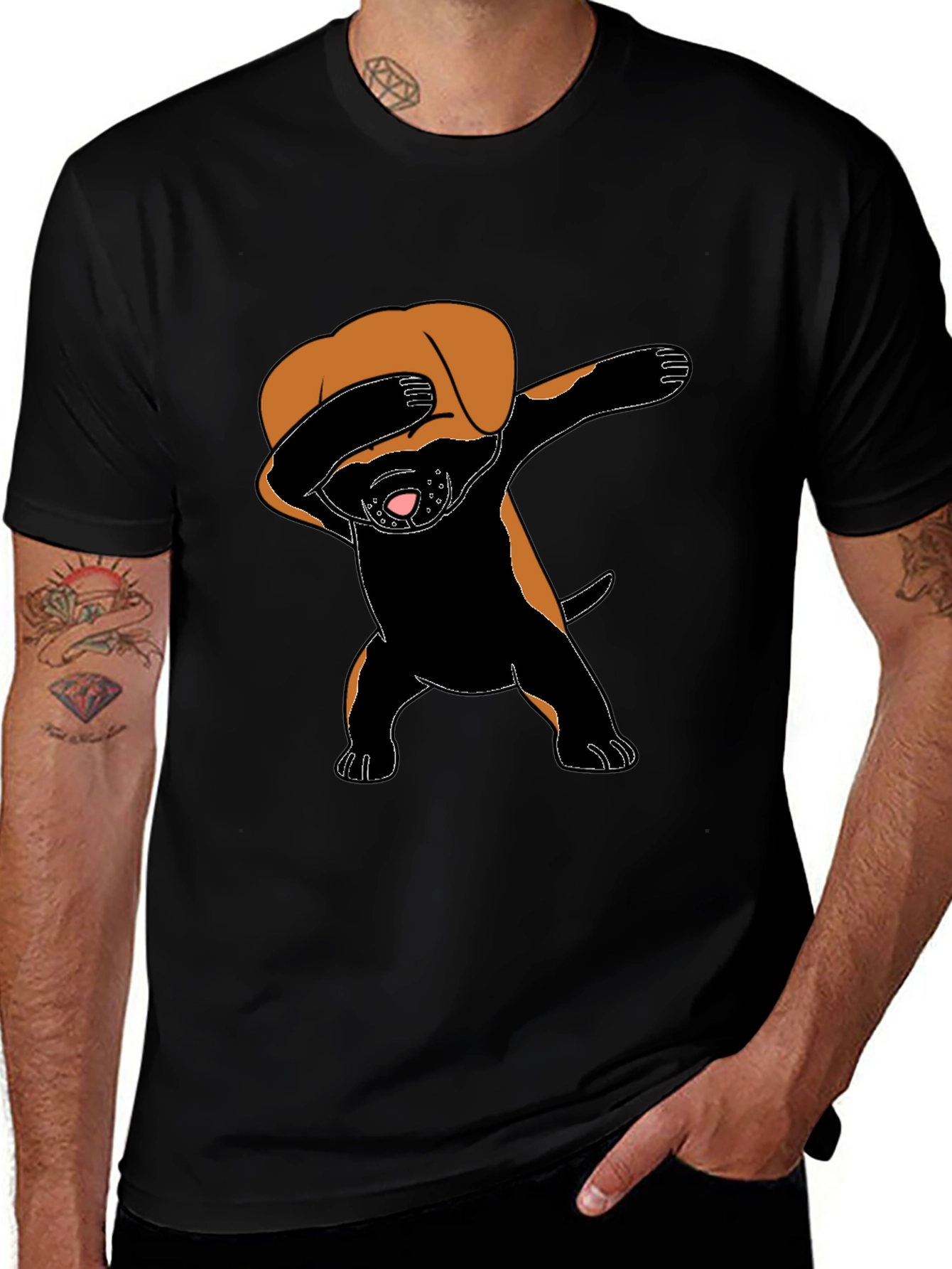 Dabbing Dog Graphic Tee - Trendy & Fun!