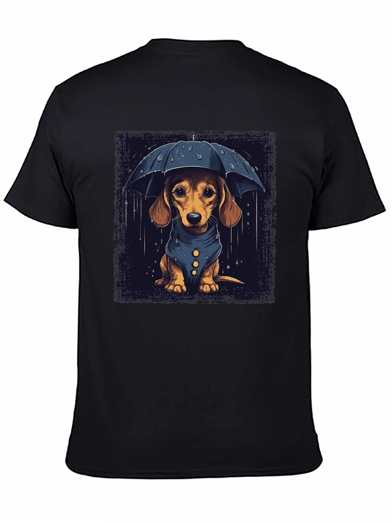 Cute Dachshund in Rain T-Shirt