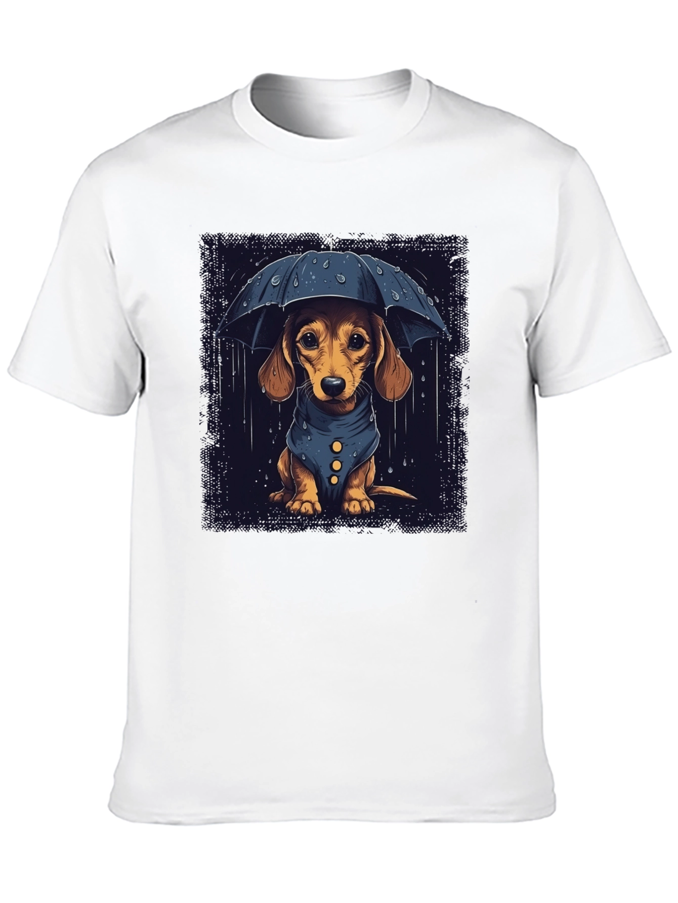 Cute Dachshund in Rain T-Shirt