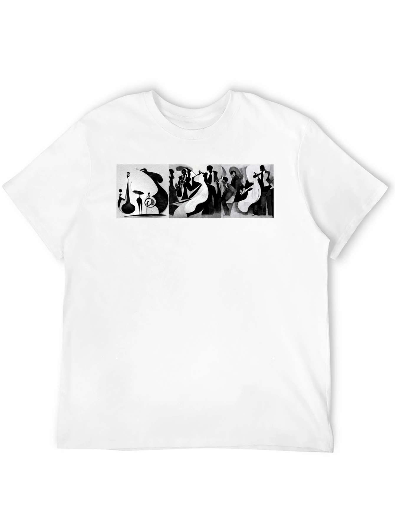 Jazz Band Graphic Tee - Black Unisex T-Shirt