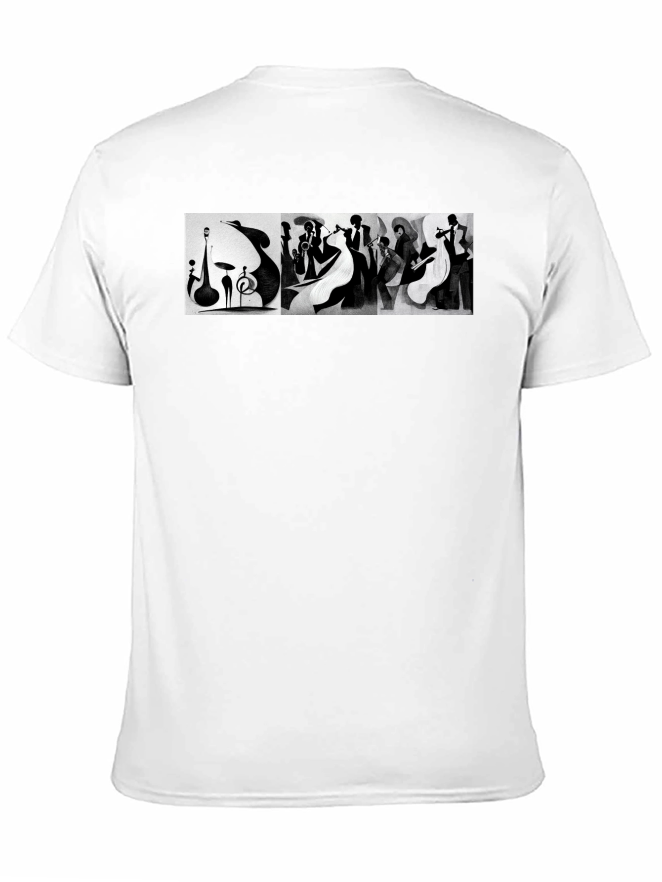 Jazz Band Graphic Tee - Black Unisex T-Shirt