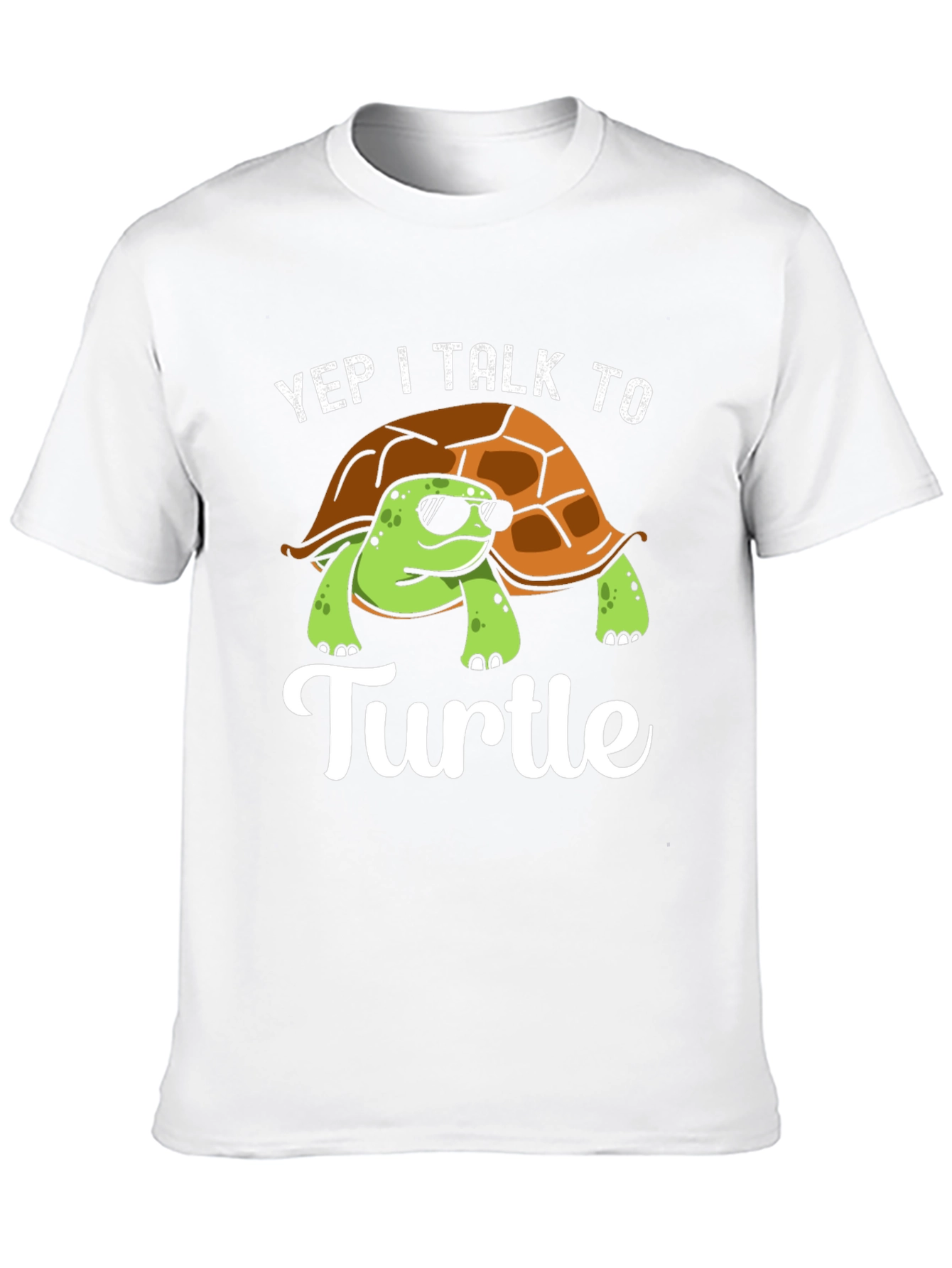 Yep I Talk to Turtle Graphic T-Shirt