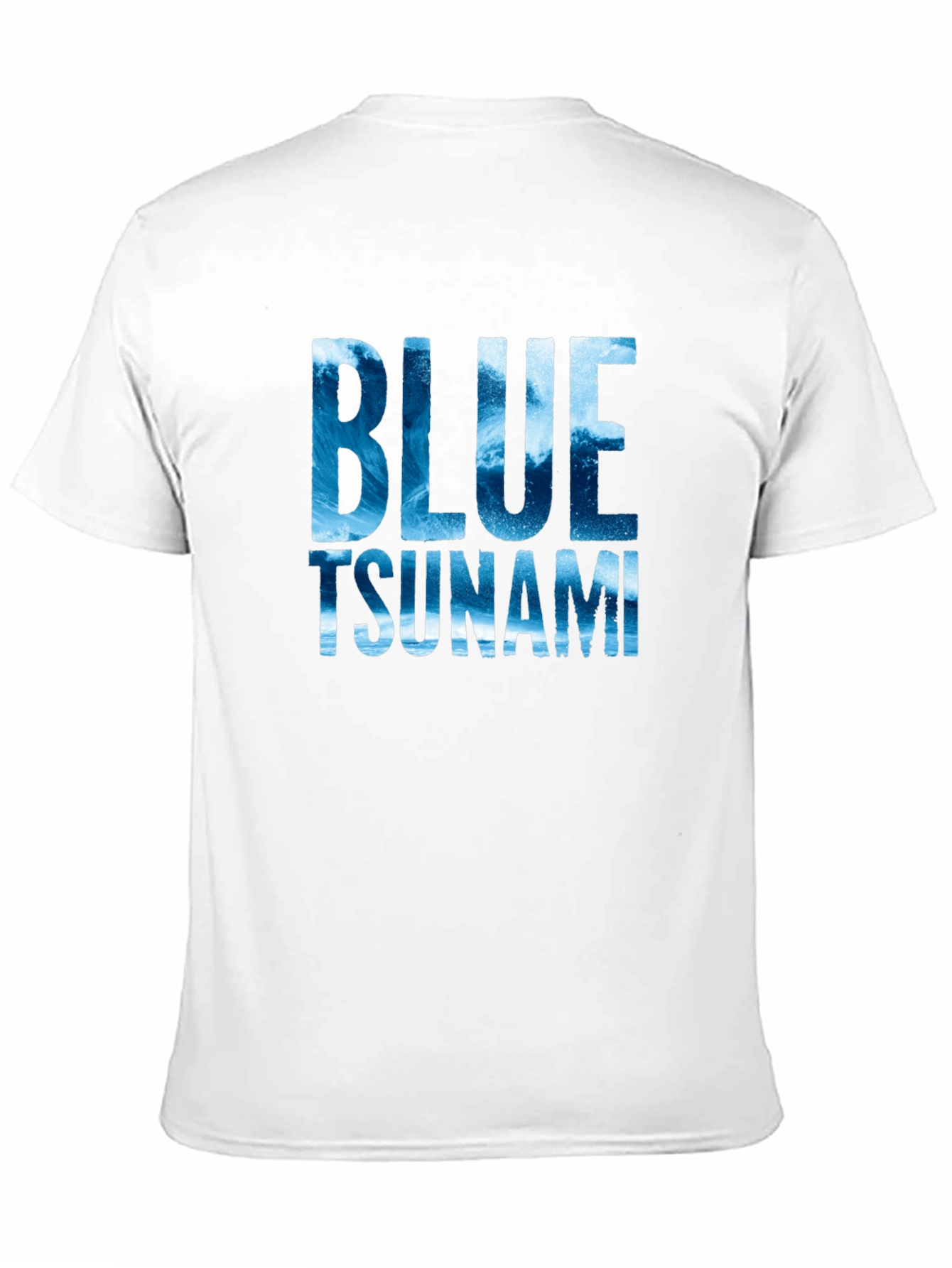 Blue Tsunami Graphic Tee - Wave Design