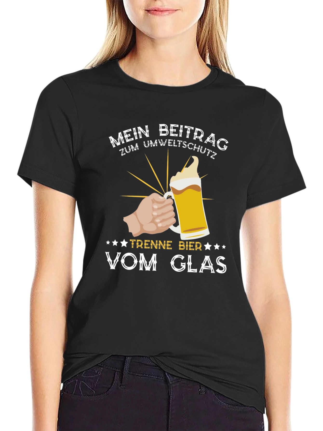 Mein Beitrag Zum Umweltschutz Funny Beer Lover T-Shirt