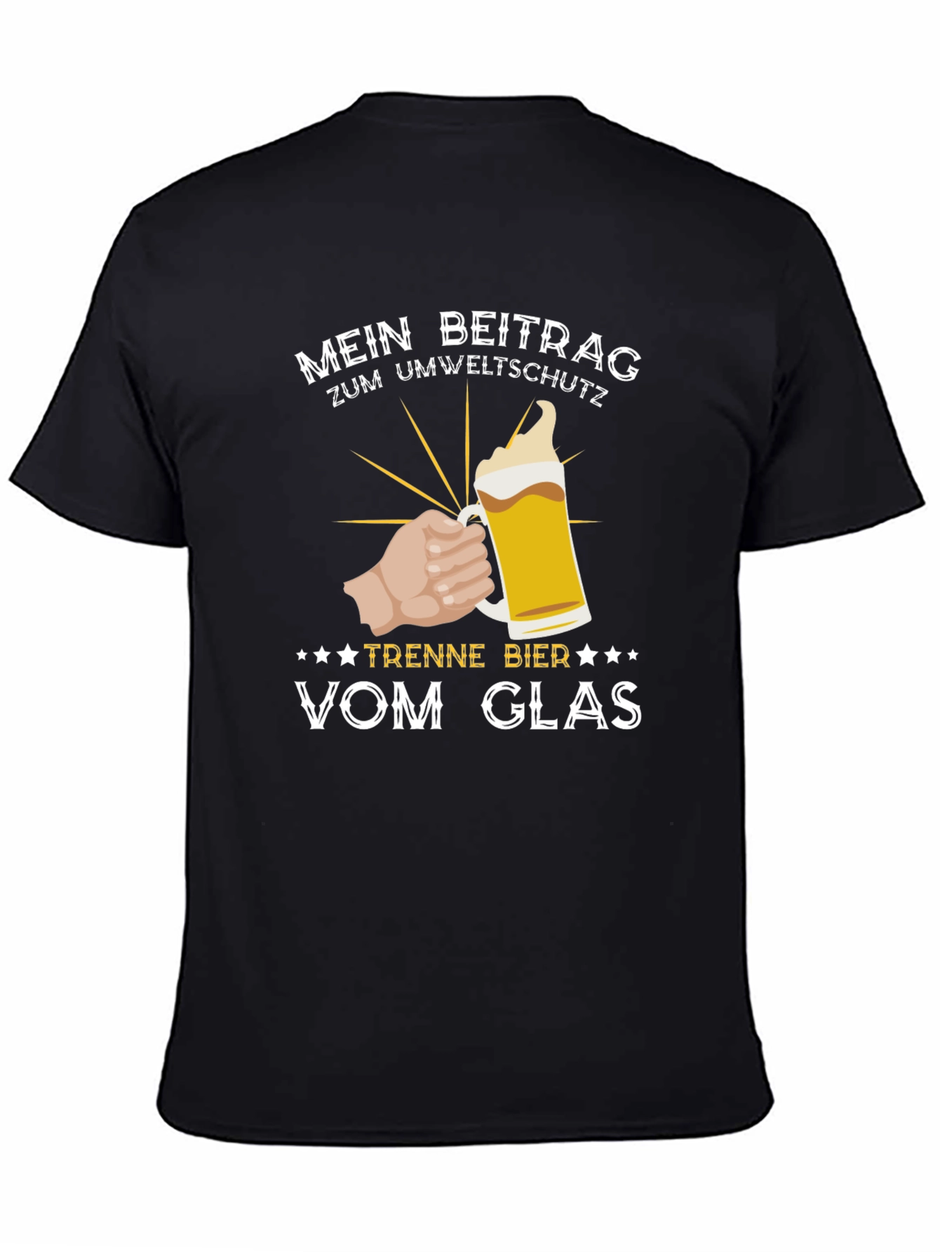 Mein Beitrag Zum Umweltschutz Funny Beer Lover T-Shirt