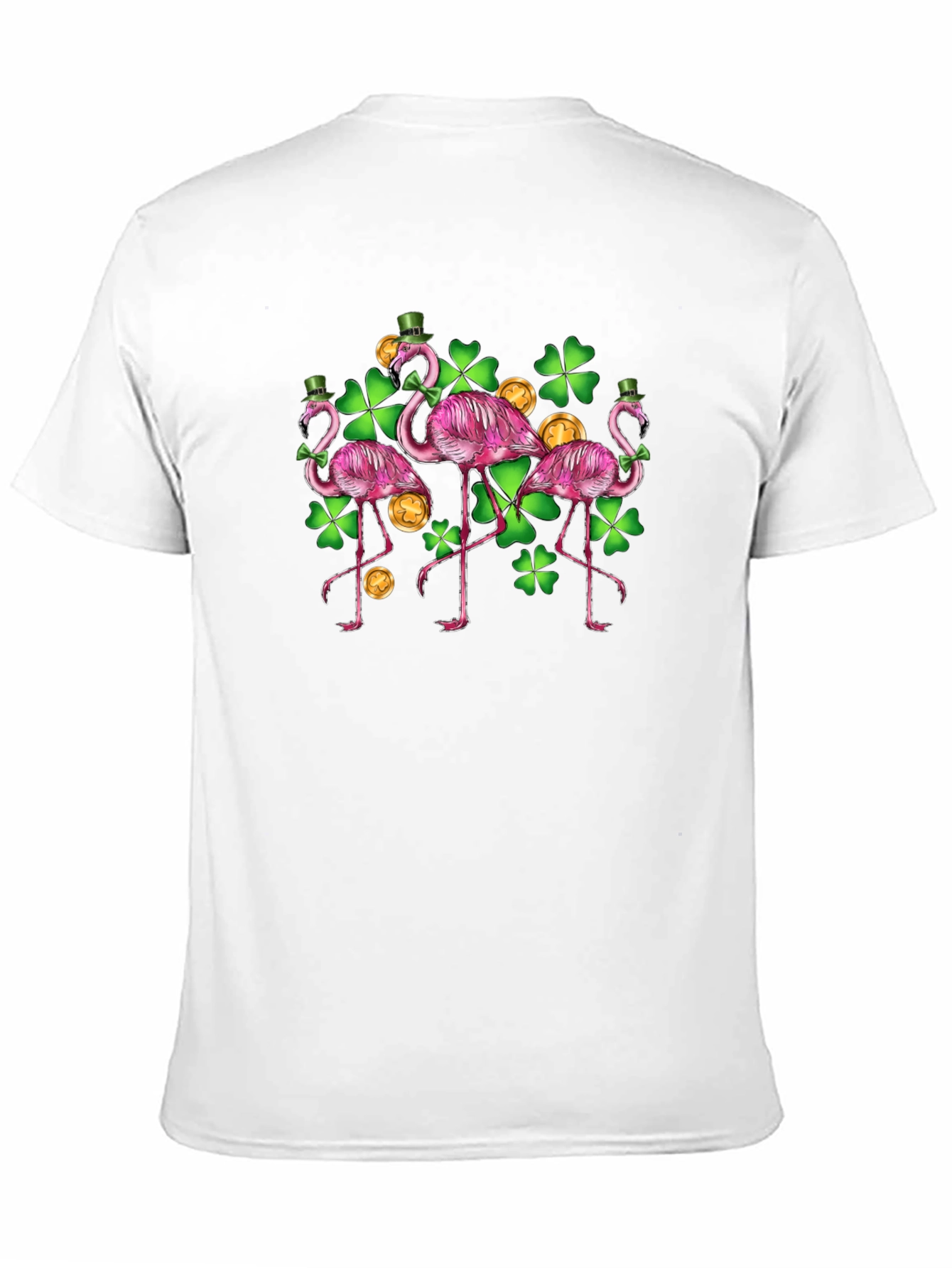 St. Patricks Day Flamingo Shamrock Tee