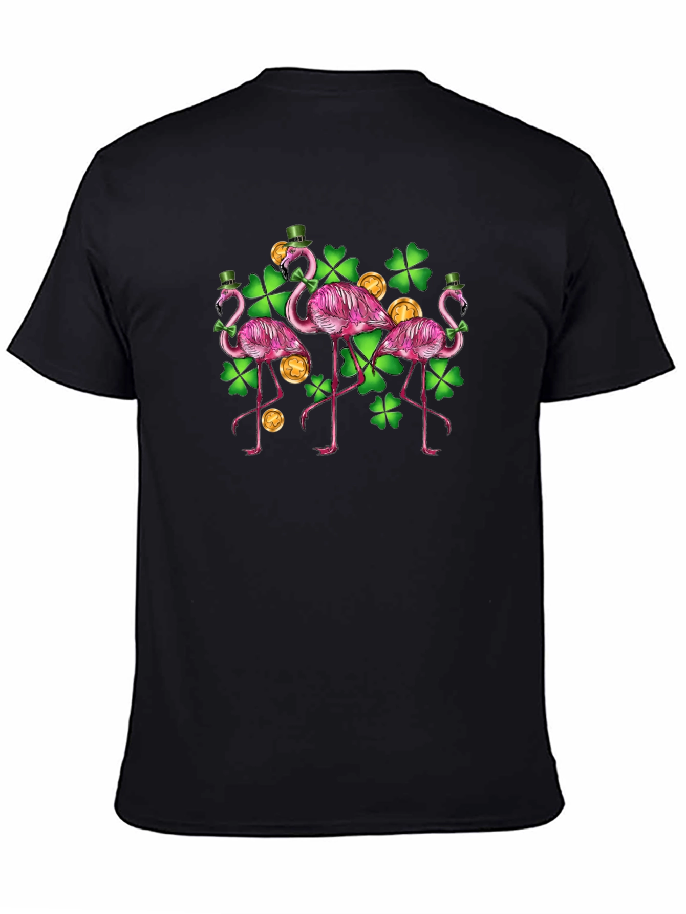 St. Patricks Day Flamingo Shamrock Tee