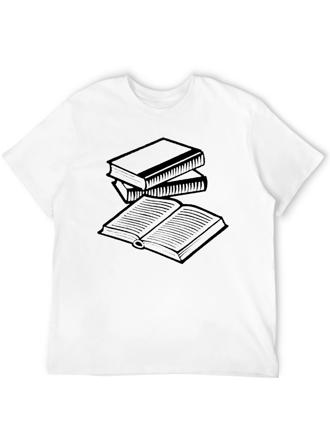 Book Stack Graphic Tee - Read More