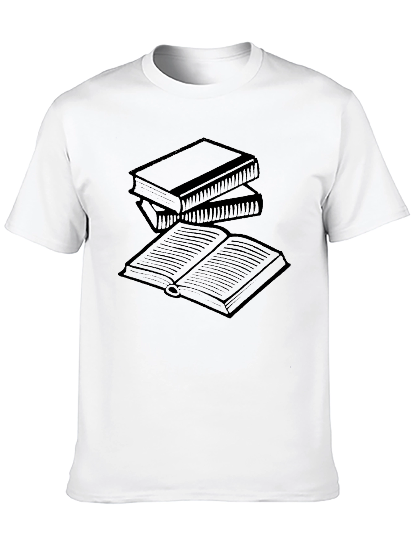 Book Stack Graphic Tee - Read More