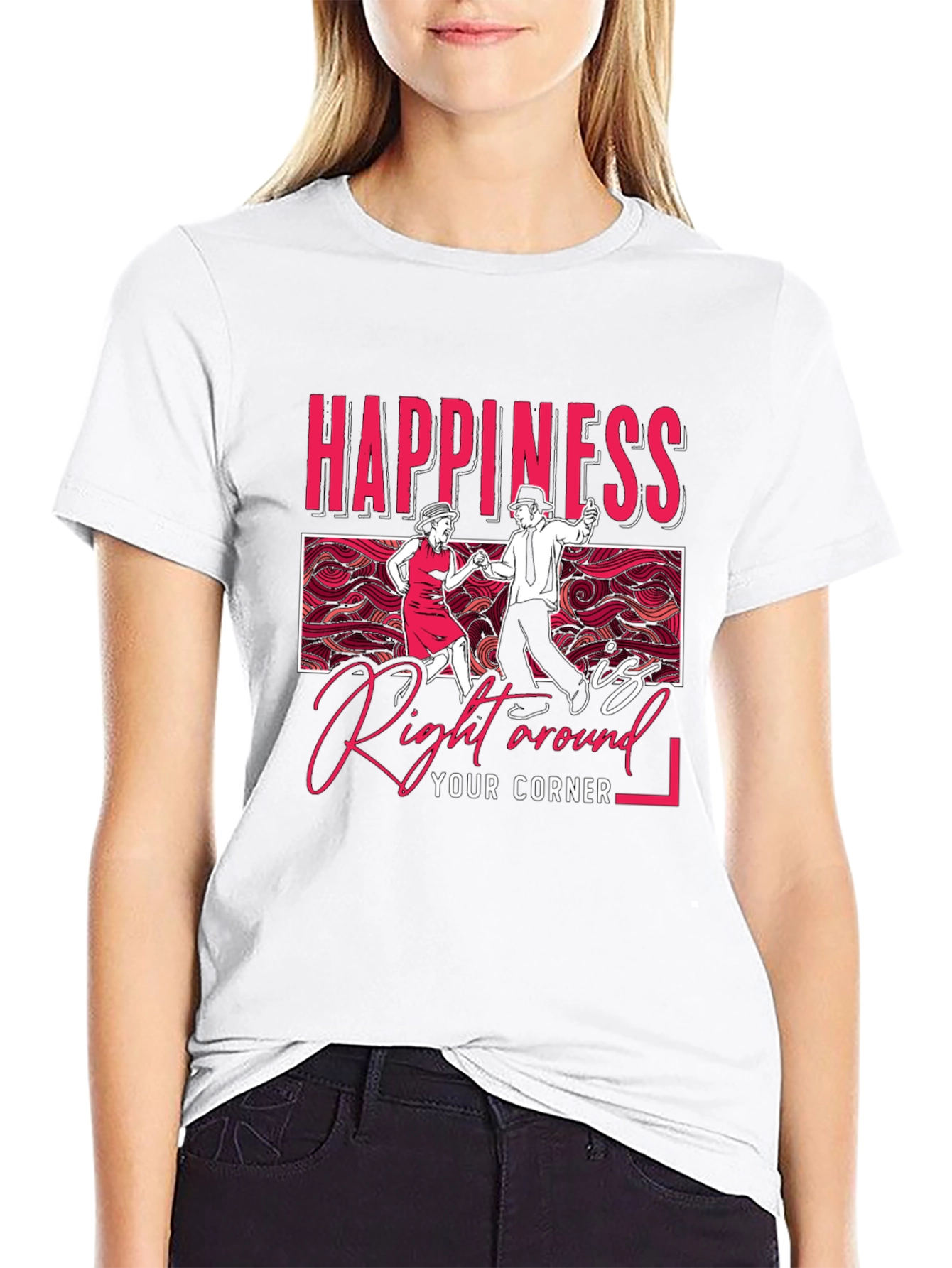 Happiness Around the Corner Graphic Tee