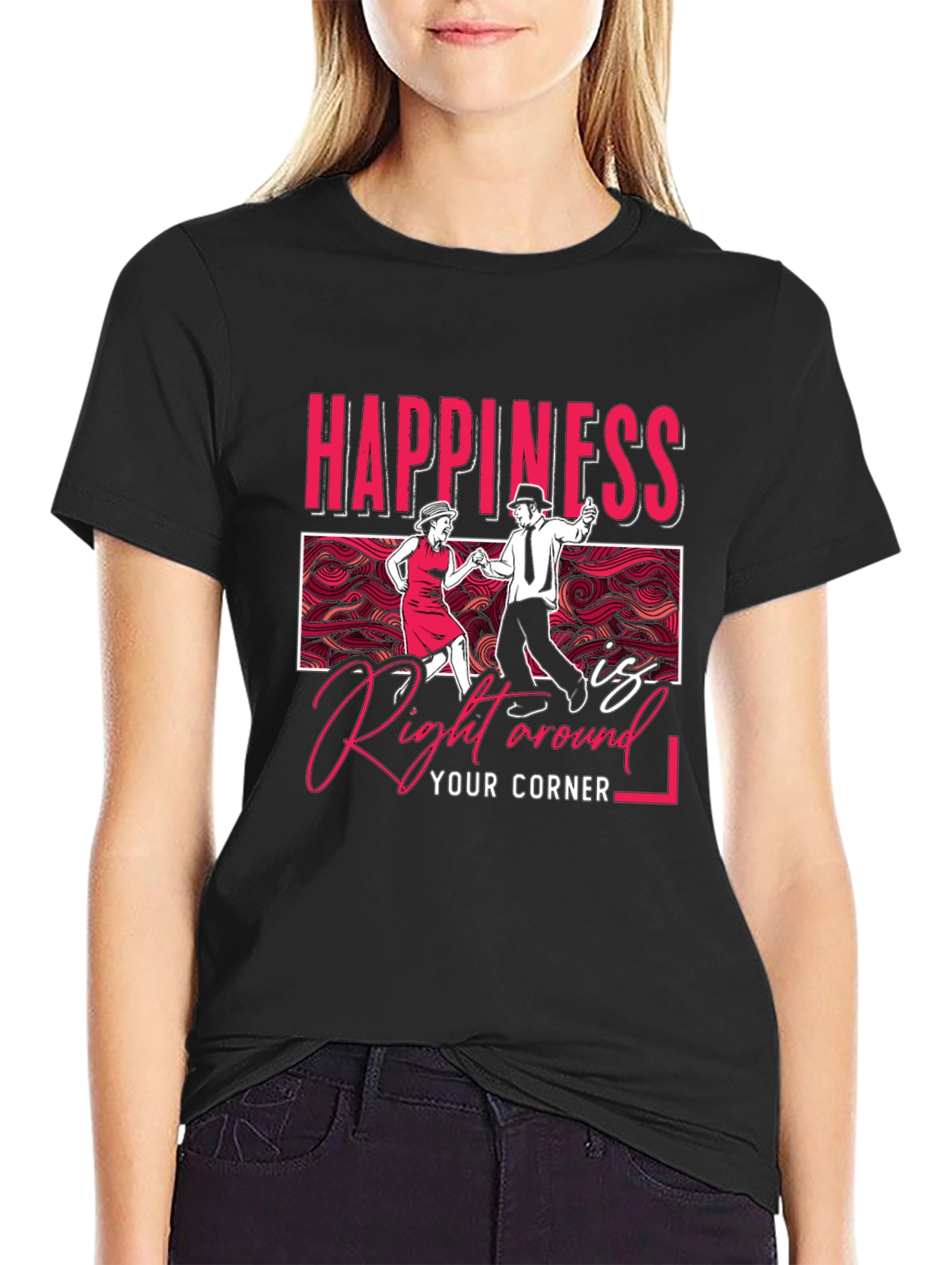 Happiness Around the Corner Graphic Tee