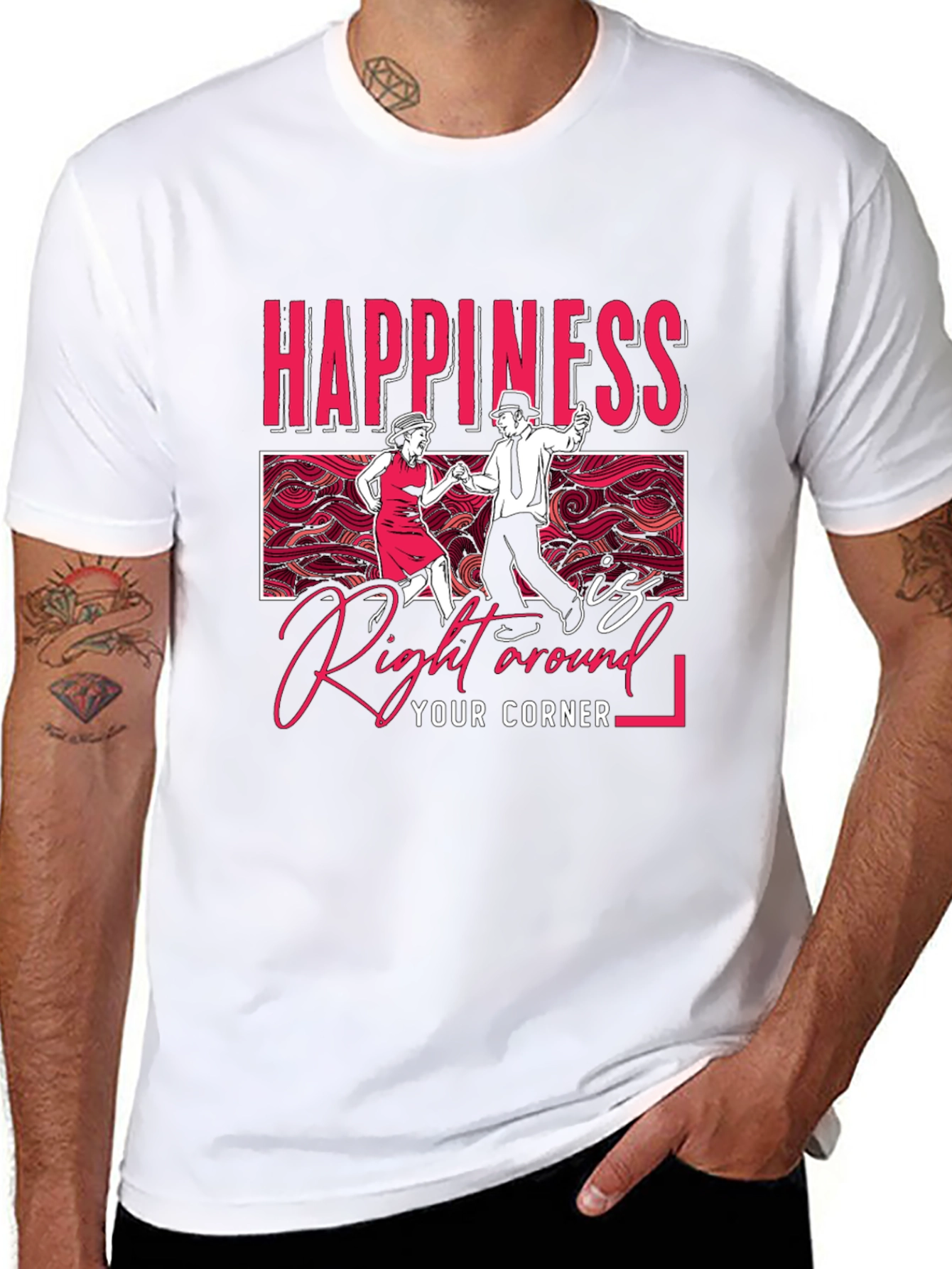 Happiness Around the Corner Graphic Tee