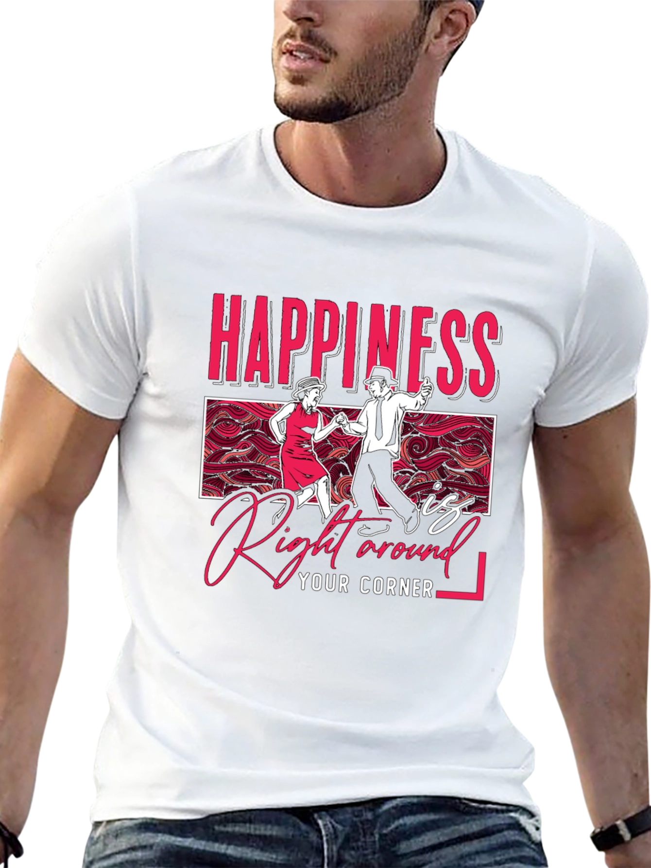 Happiness Around the Corner Graphic Tee