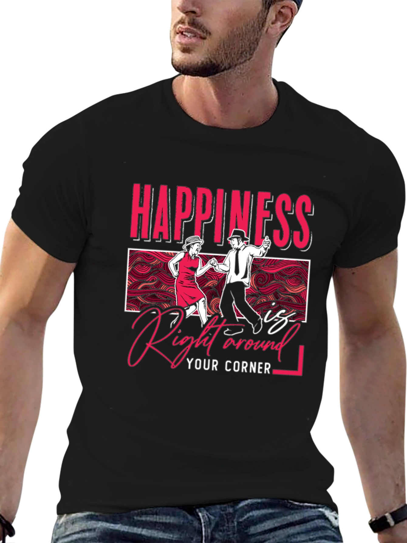 Happiness Around the Corner Graphic Tee