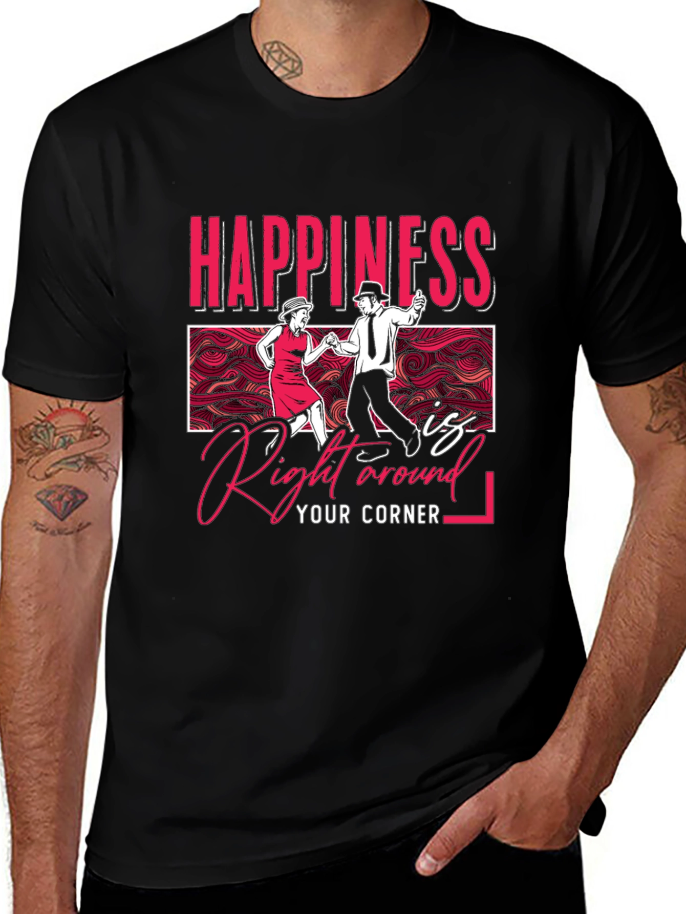 Happiness Around the Corner Graphic Tee
