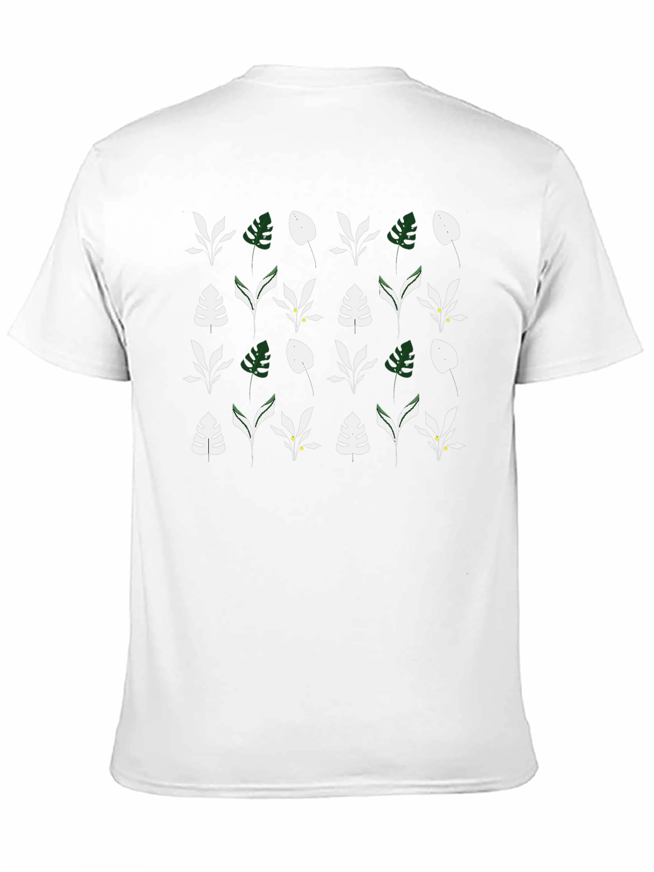 Nature Patterned Black T-Shirt