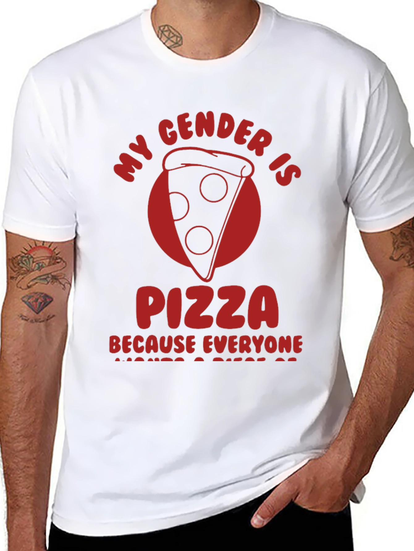 My Gender Is Pizza T-Shirt - Funny Novelty Tee