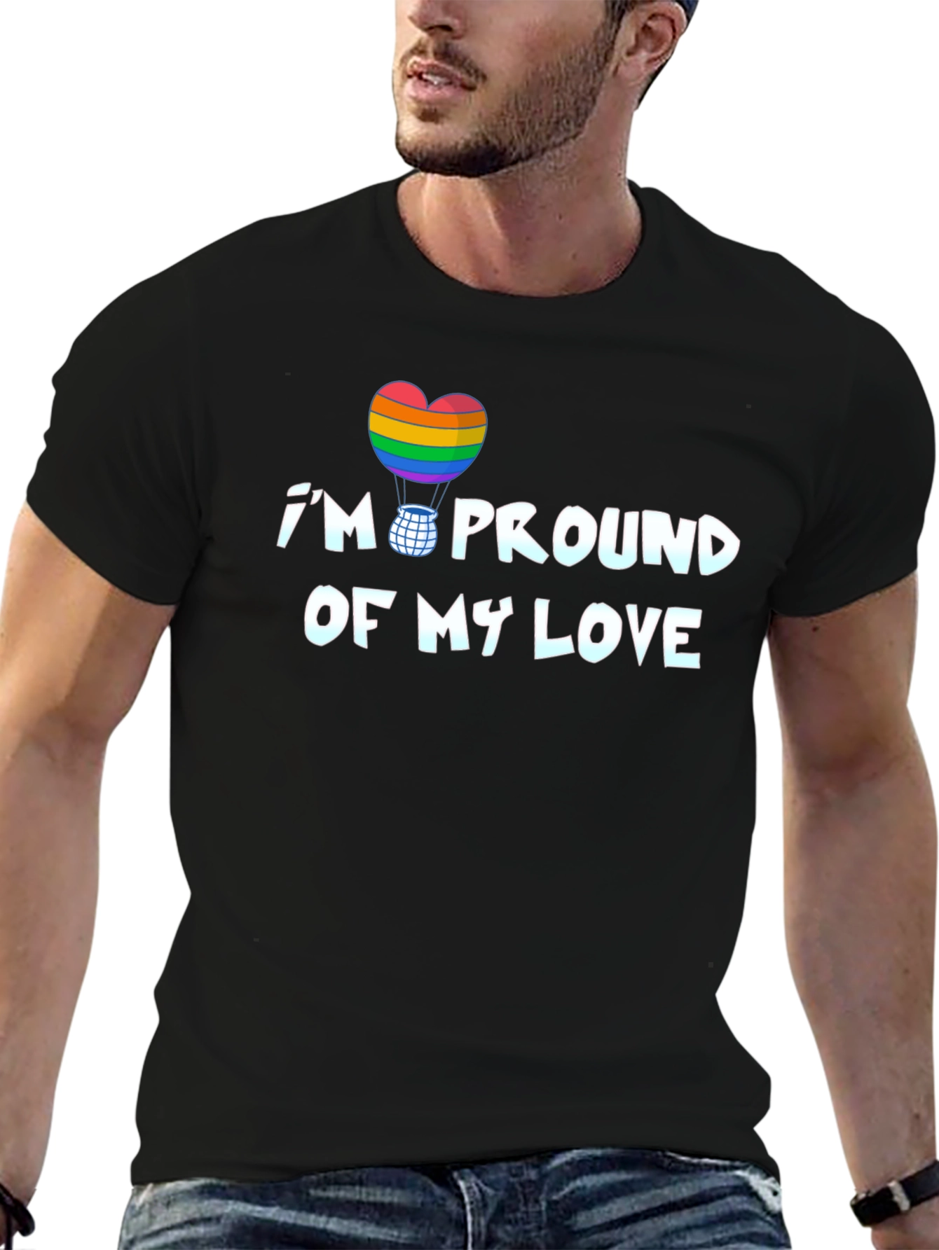 Proud Love LGBTQ Rainbow Heart T-Shirt
