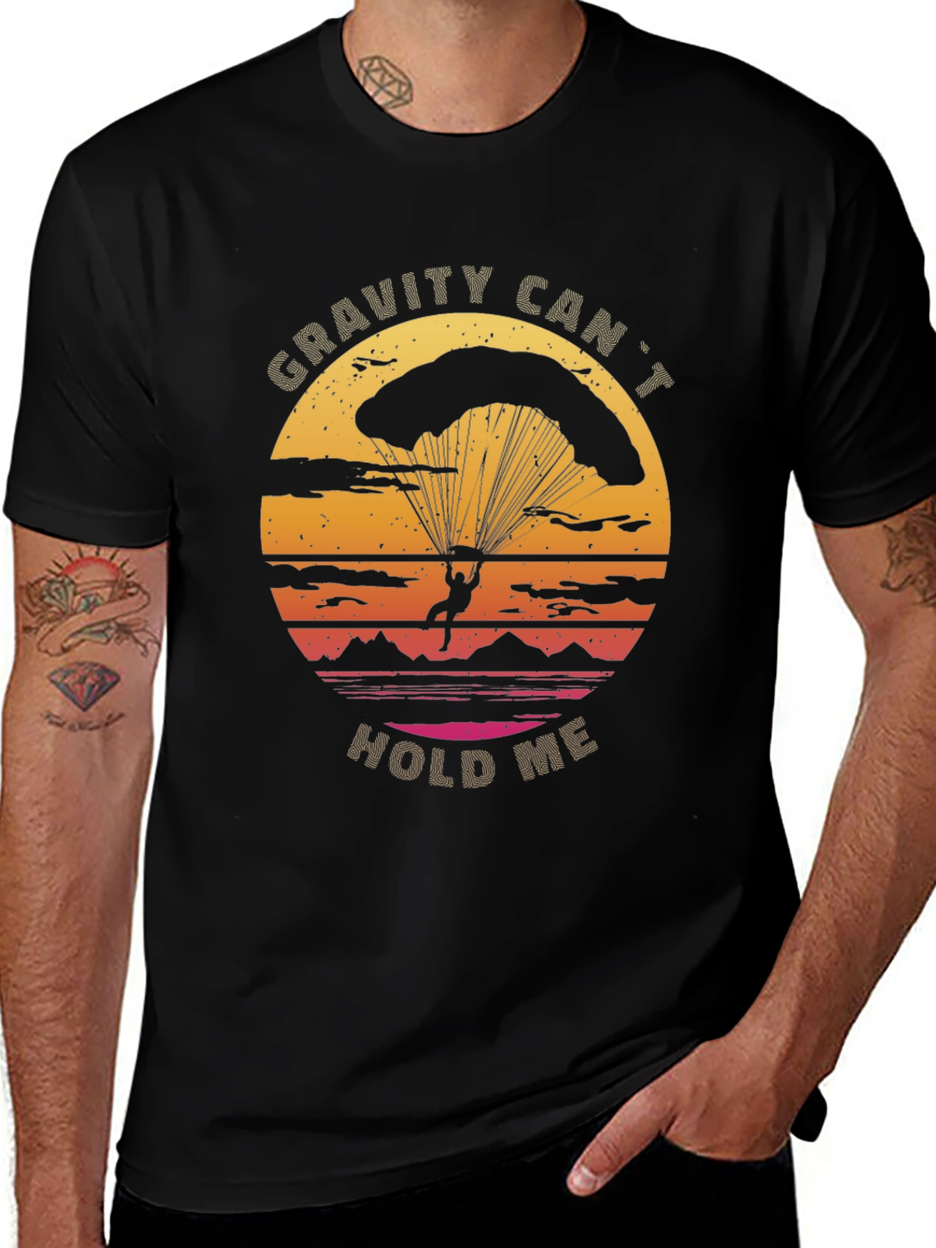 Gravity Cant Hold Me T-Shirt - Parachute Design