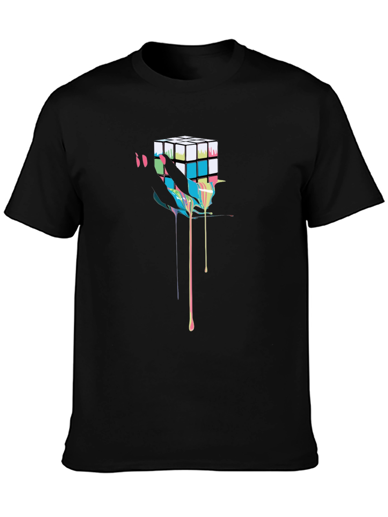 Abstract Rubiks Cube Graphic Tee