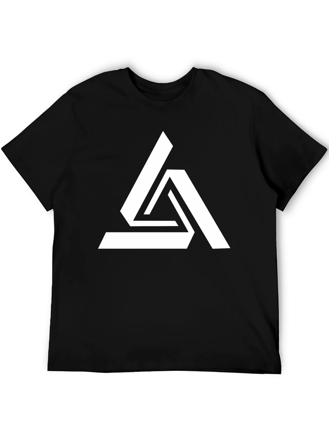 Modern Geometric Black T-Shirt